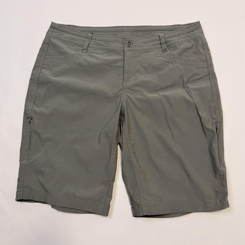 Kuhl Shorts Womens 14 Gray Zip Pocket Hiking Microfiber Lightweight 6355